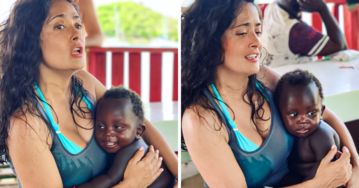 Salma Hayek recuerda el momento en que amamantó a un bebé hambriento en África