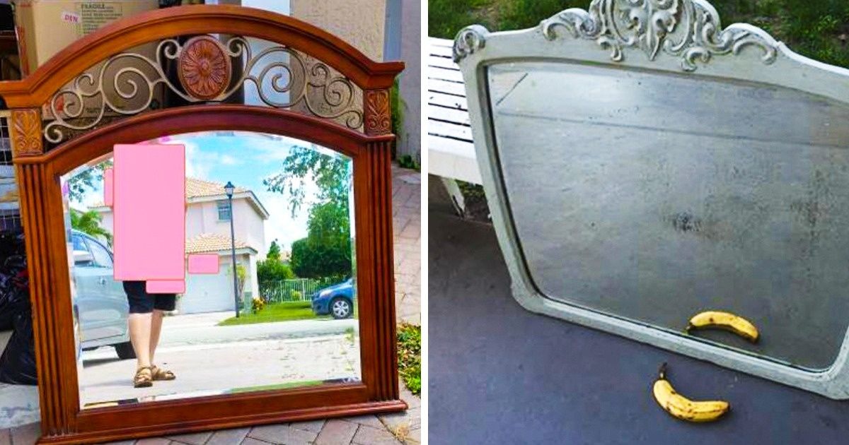 21 Fotos divertidísimas de personas que intentaron vender un espejo