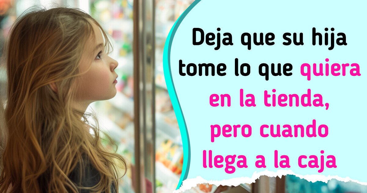 Mamá es criticada por su ’truco de crianza’ de dejar que su hija tome lo que quiera de las tiendas