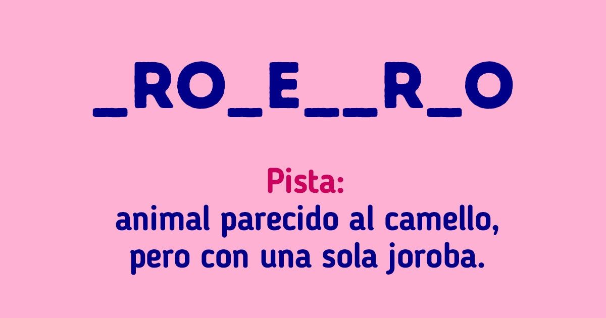 Test: ¿Puedes completar las letras faltantes en estas 20 palabras?