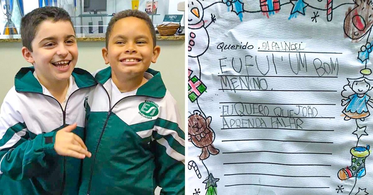 Un niño autista le pidió a Santa Claus que su amigo, quien también es autista, aprendiera a hablar Un niño autista le pidió a Santa Claus que su amigo, quien también es autista, aprendiera a hablar