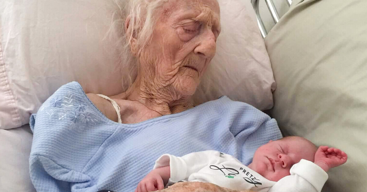 Una anciana de 101 años abrazó a su bisnieta recién nacida antes de morir