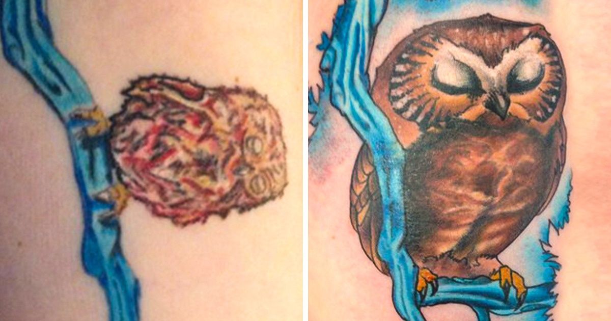 Fotos que demuestran que cualquier mal tatuaje se puede convertir en una pequeña obra de arte