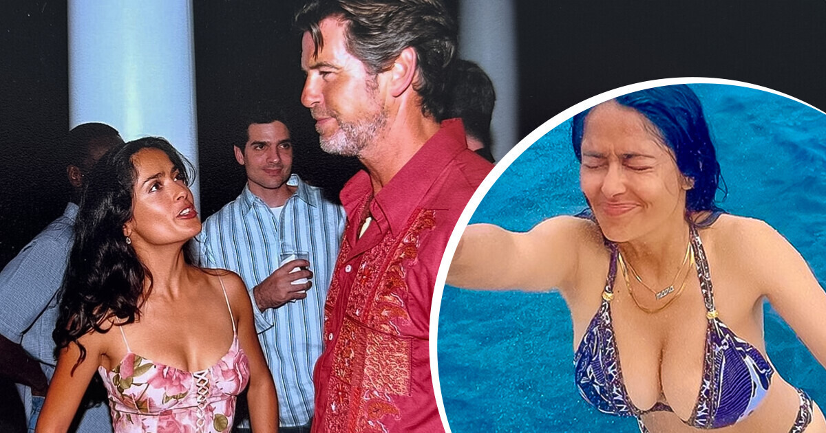 “¡Ella sí se ha hecho cirugía estética!”, la publicación de Salma Hayek sobre Pierce Brosnan da de qué hablar