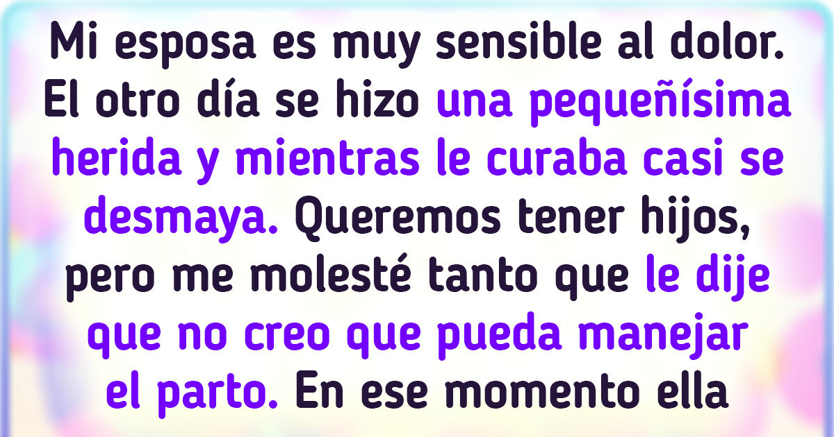Le dije a mi esposa que debe trabajar su fortaleza física o no podremos tener hijos y se ofendió Le dije a mi esposa que debe trabajar su fortaleza física o no podremos tener hijos y se ofendió