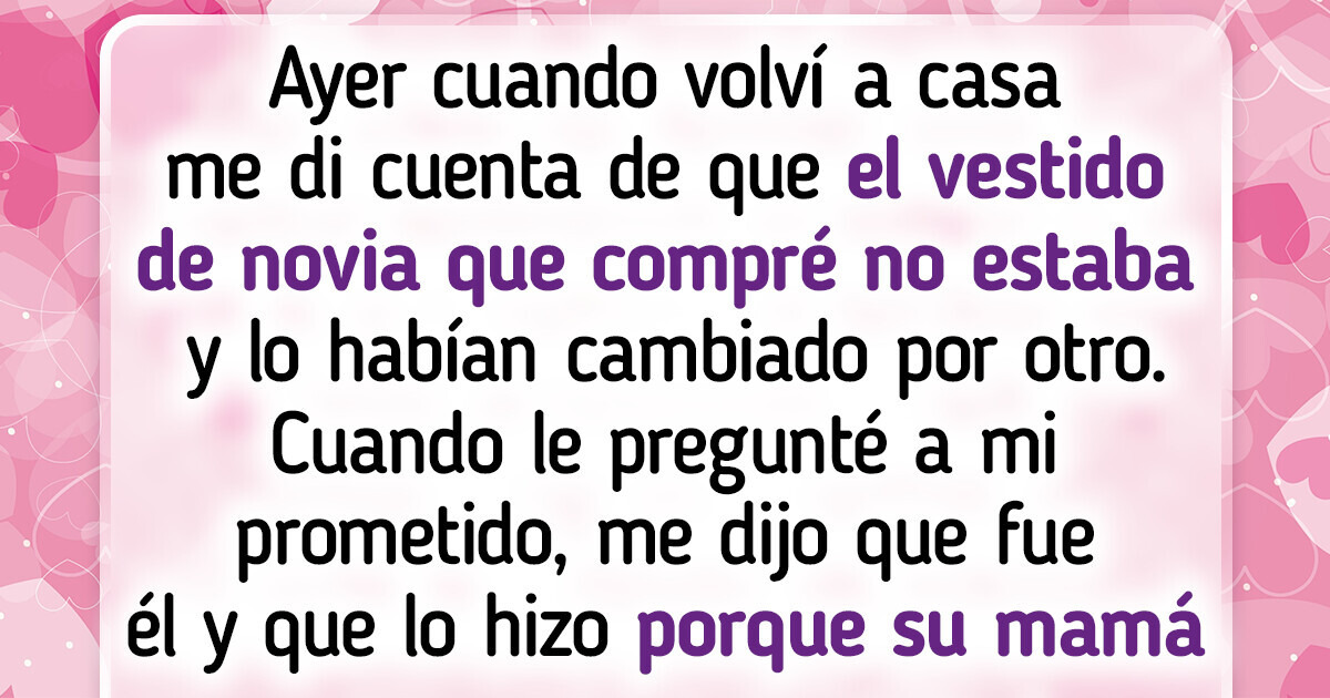 Mi suegra quiere elegir hasta mi vestido de novia y mi prometido la apoya Mi suegra quiere elegir hasta mi vestido de novia y mi prometido la apoya