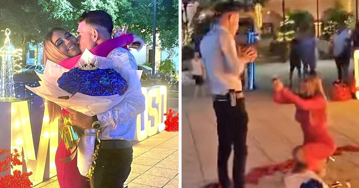 Le pide matrimonio a su novio de forma espectacular y deja atrás los estereotipos