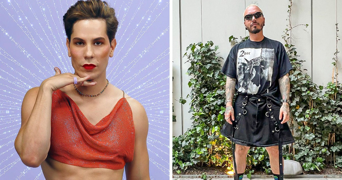 10 Famosos latinos demostraron que las prendas “femeninas” también se ven bien en ellos