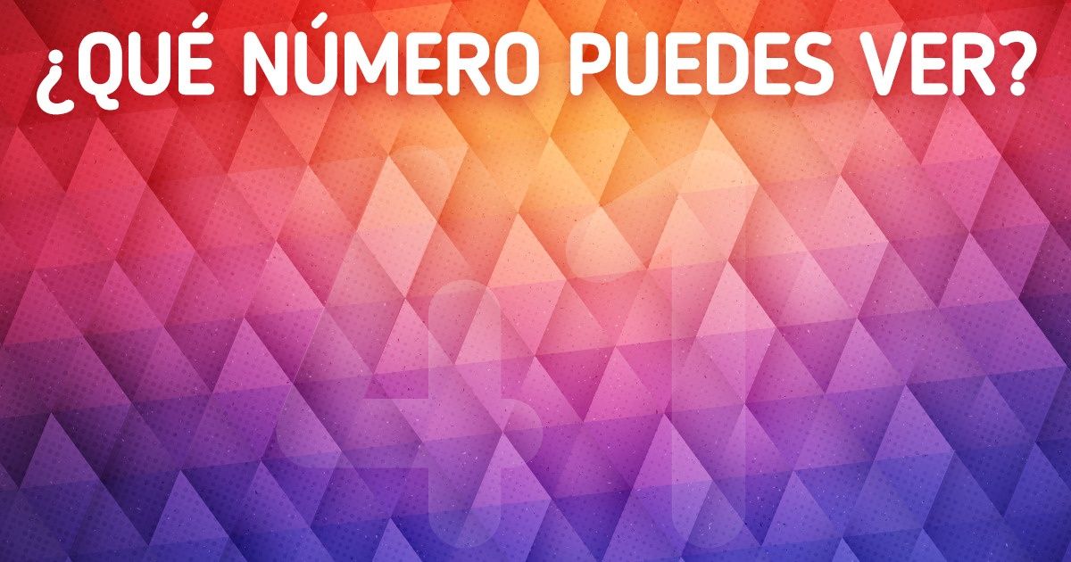 Prueba visual: ¿Puedes ver el número escondido en estos patrones de diversas formas y colores?