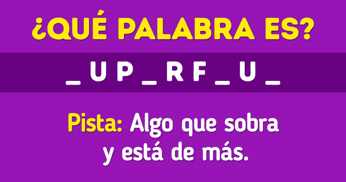 Intenta descubrir estas 15 palabras lo más rápido que puedas