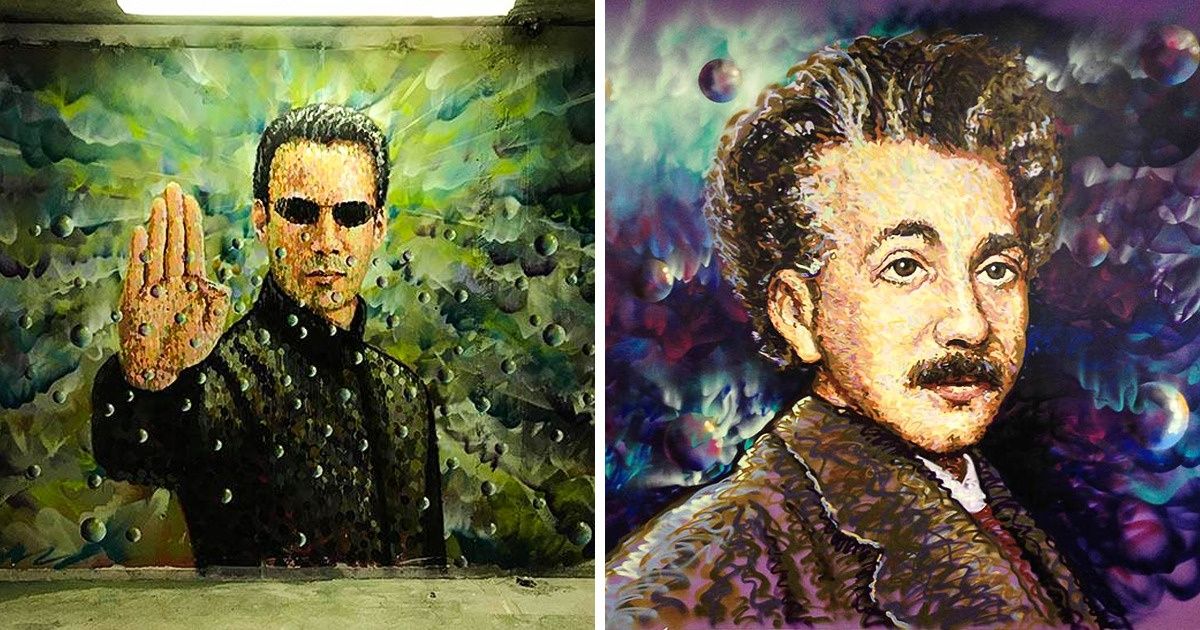 20 Trabajos de un artista que convierte paredes comunes en obras maestras (nos encantó la de Cate Blanchett)