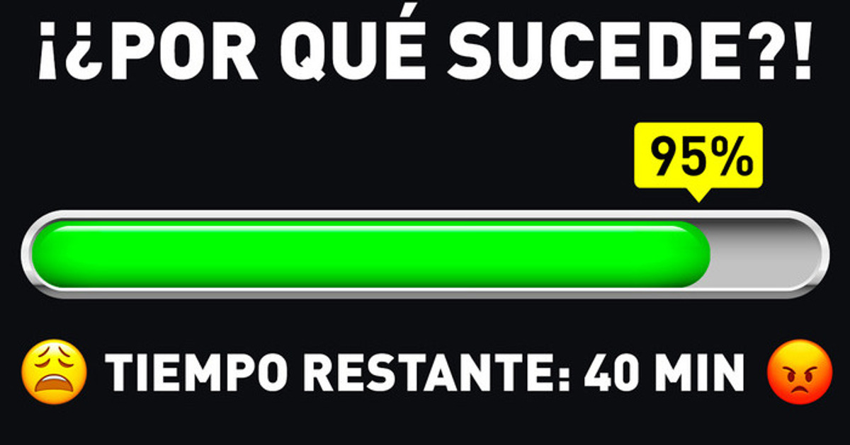 Por qué las barras de progreso disminuyen y se aceleran aleatoriamente