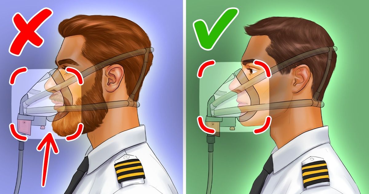 Por qué los pilotos no deben llevar barba Por qué los pilotos no deben llevar barba
