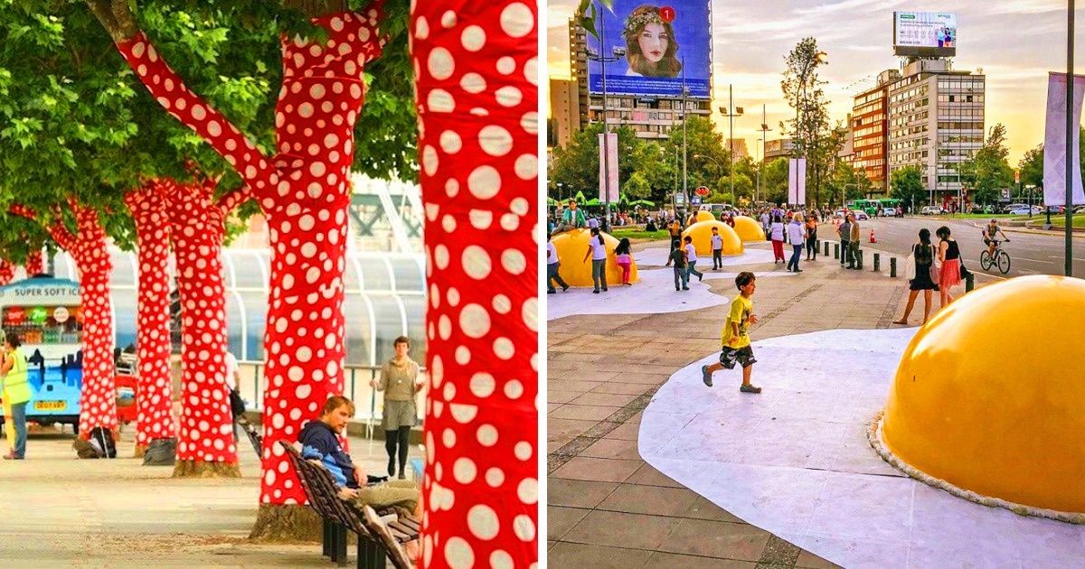 10 Ejemplos increíbles de obras de arte en medio de la ciudad que nos hacen más felices