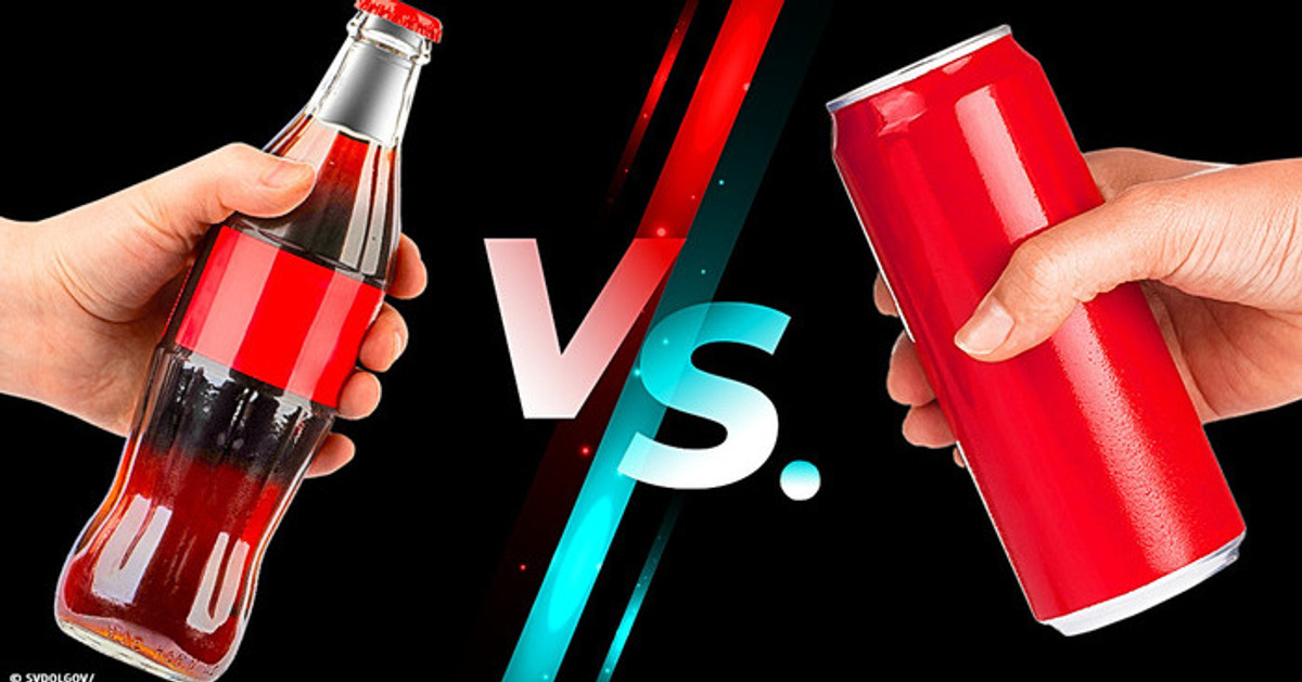 Descubrí que el refresco sabe diferente en una lata o una botella y aprendí por qué