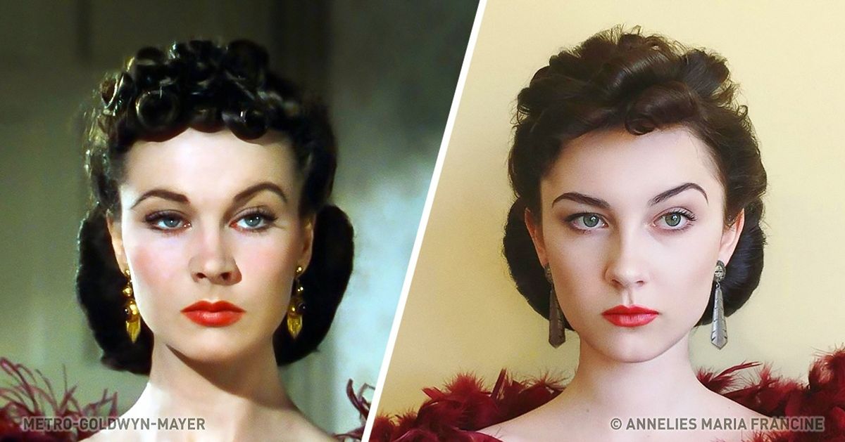 Esta chica se transforma con habilidad en grandes famosas de la historia