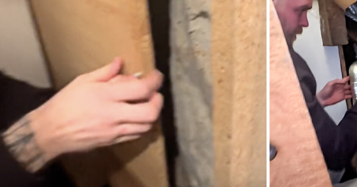 Hacen un terrorífico hallazgo al tirar una pared de su nueva casa y asombran al internet Hacen un terrorífico hallazgo al tirar una pared de su nueva casa y asombran al internet