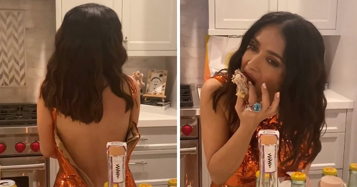 Salma Hayek nos muestra su lado no tan glamoroso justo después de los Oscar