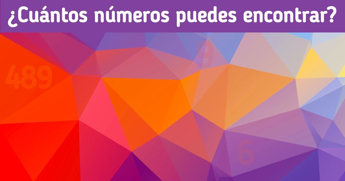 Test: Desafía a tu cerebro y averigua cuán rápido puedes encontrar los números ocultos en la imagen