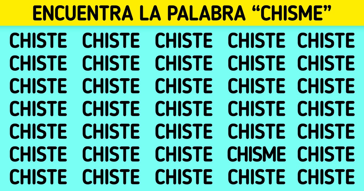 Test: 15 Palabras ocultas con las que puedes desafiar a tu mente