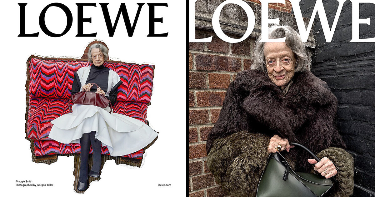 Maggie Smith se convierte a sus 88 años en el rostro más natural de Loewe