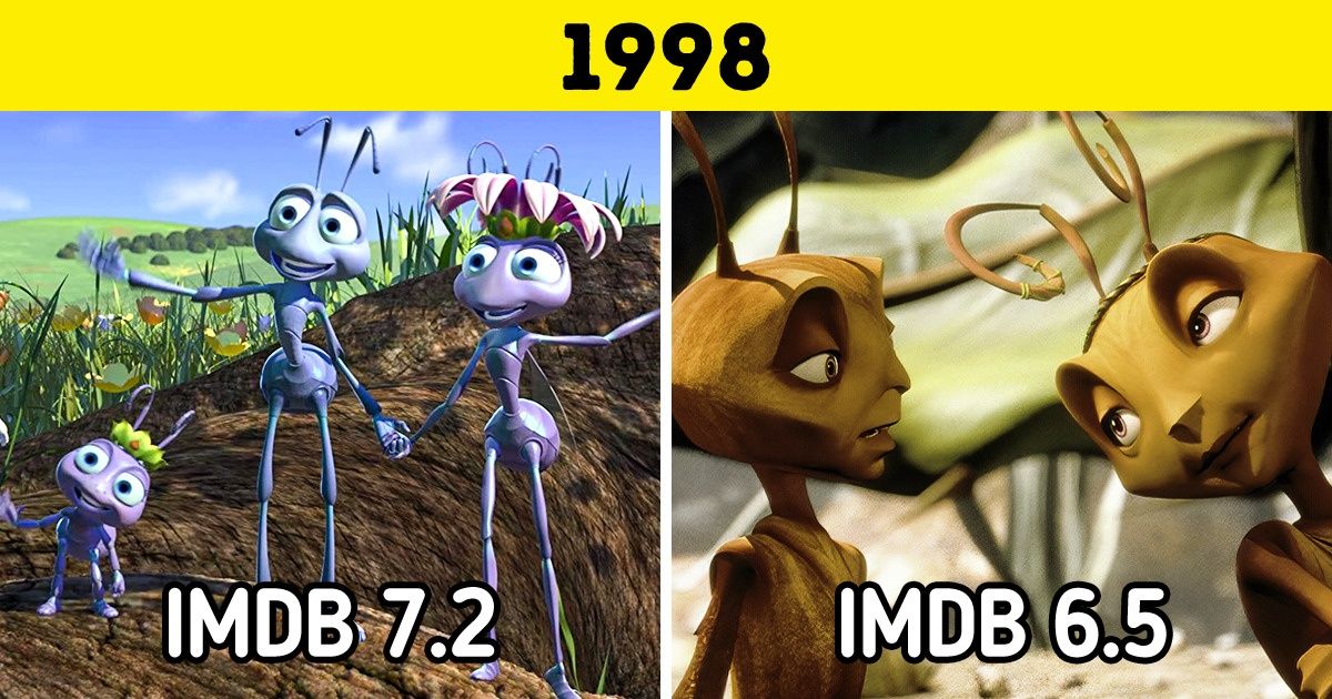 20 Pares de películas iguales en trama que se estrenaron el mismo año o cerca (y cuál tuvo mejores críticas) 20 Pares de películas iguales en trama que se estrenaron el mismo año o cerca (y cuál tuvo mejores críticas)