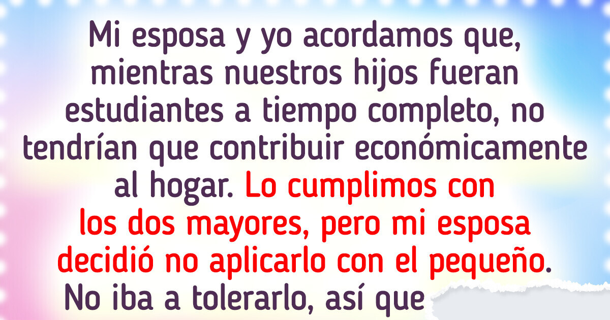 Mi esposa no cumplió con lo que acordamos para nuestros hijos, así que busqué una solución que no le gustó en absoluto