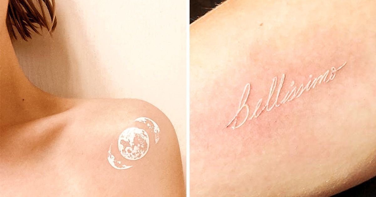 20 Encantadores tatuajes blancos que no notaría ni siquiera la madre más estricta