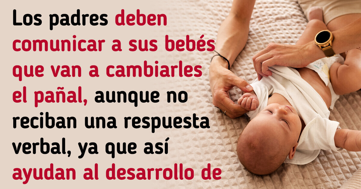 Una experta afirma que los padres deberían pedir permiso a sus bebés para cambiarles el pañal Una experta afirma que los padres deberían pedir permiso a sus bebés para cambiarles el pañal