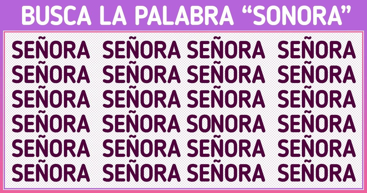 Test: Intenta encontrar la palabra oculta en 7 segundos