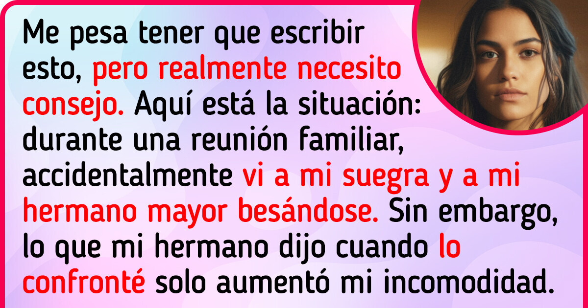 Descubrí un secreto familiar al encontrar a mi suegra besando a mi hermano Descubrí un secreto familiar al encontrar a mi suegra besando a mi hermano