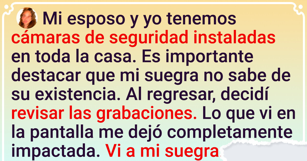 Revisé nuestras cámaras de seguridad después de que mi suegra cuidara a nuestra hija y lo que vi me dejó impactada