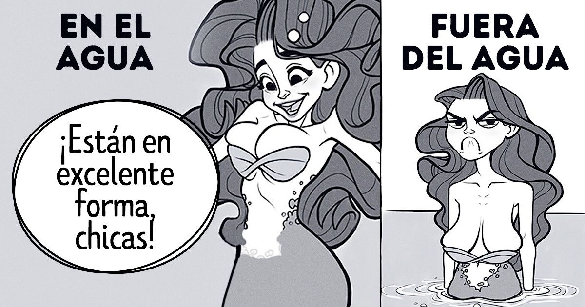 Una artista mostró que hasta las mujeres de los cuento de hadas tienen problemas terrenales Una artista mostró que hasta las mujeres de los cuento de hadas tienen problemas terrenales