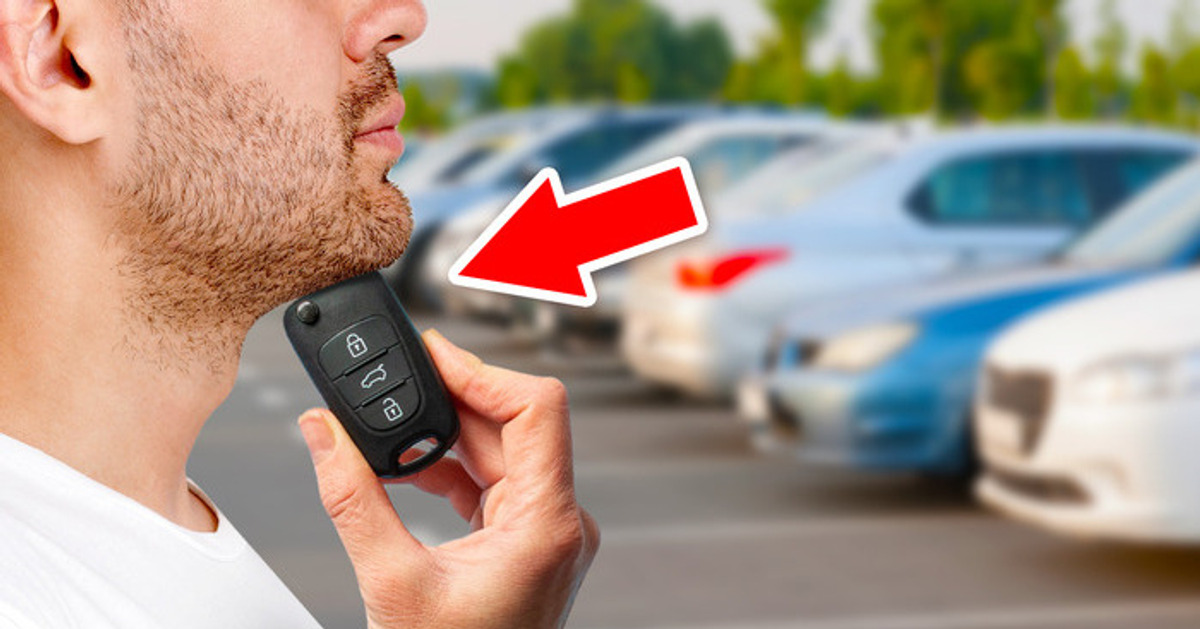 ¿No puedes encontrar tu auto? Sostén el control remoto en tu barbilla (¡realmente funciona!)