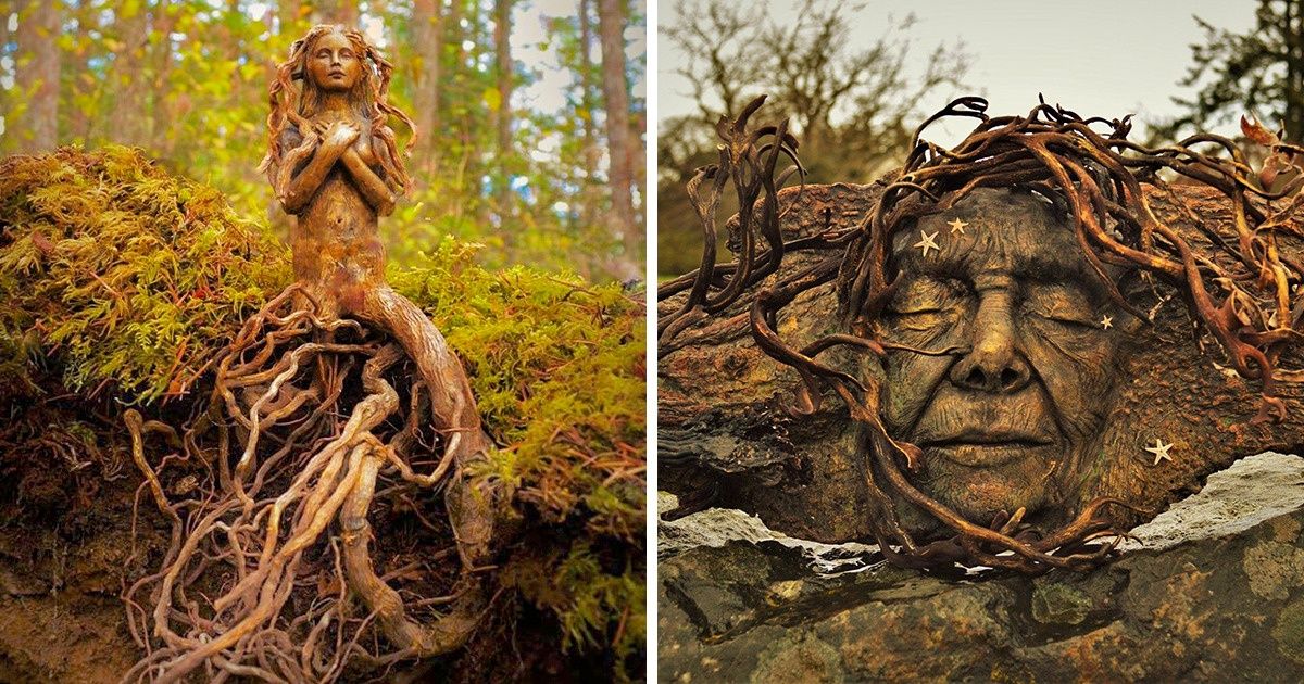 Un artista crea esculturas surrealistas de maderas talladas a mano que cuentan las historias olvidadas de los espíritus ancestrales Un artista crea esculturas surrealistas de maderas talladas a mano que cuentan las historias olvidadas de los espíritus ancestrales