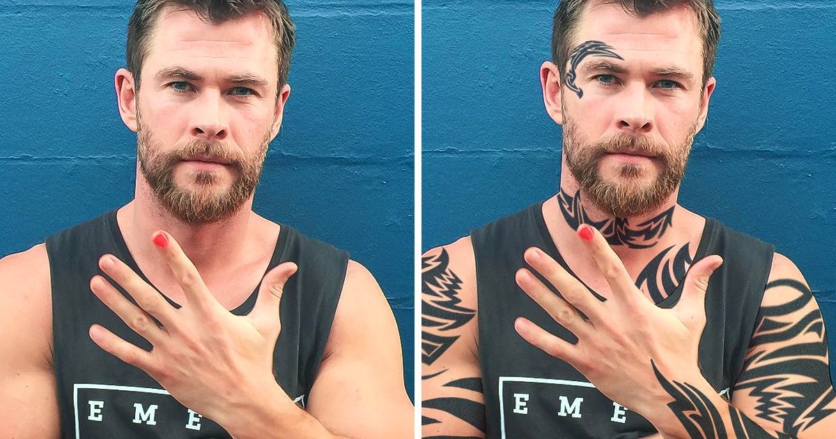 Cómo cambiaría el aspecto de 20 famosos si tuvieran muchos tatuajes