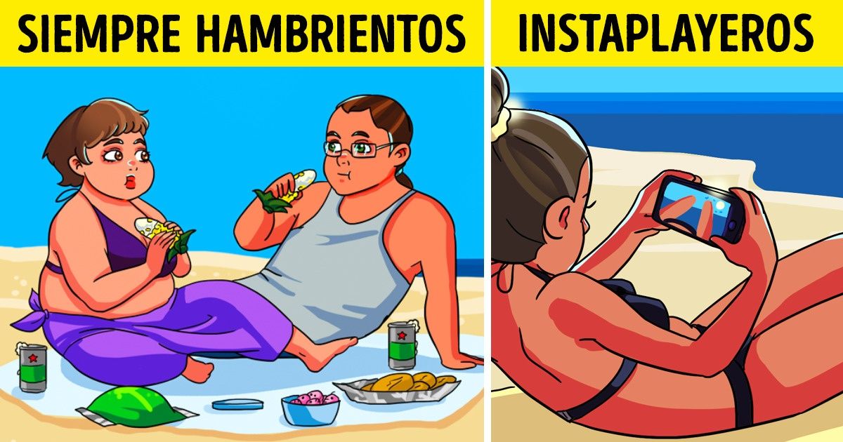 Tipos de personas que seguramente encontrarás en la playa este verano