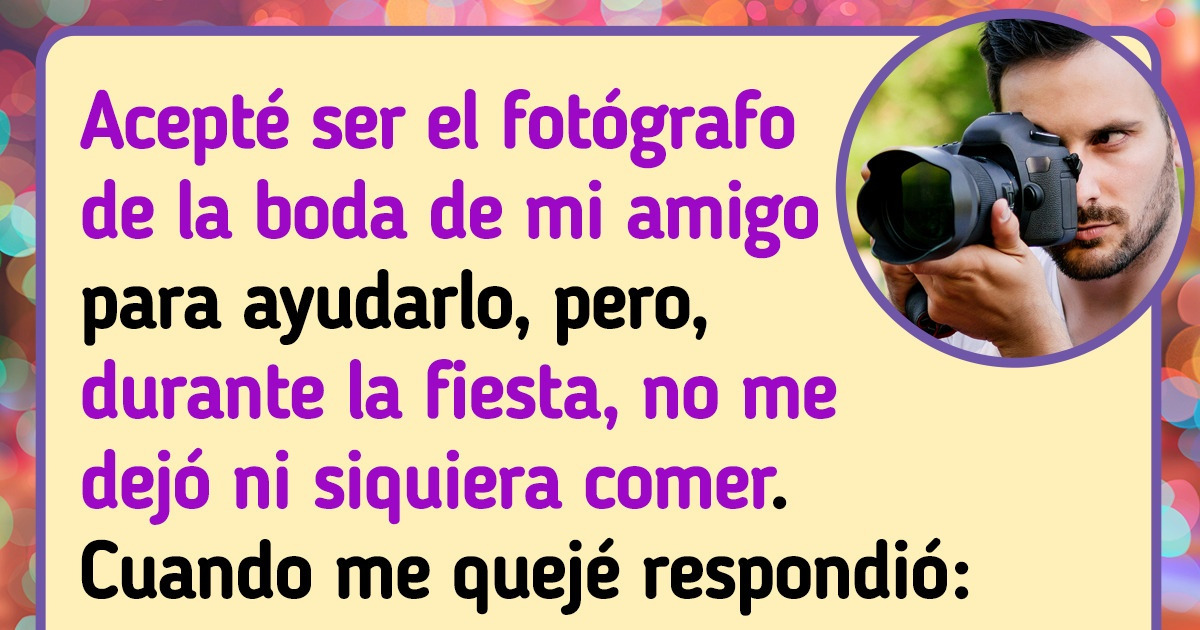 Mi amigo me invitó a su boda solo para que fuera su fotógrafo, así que borré las fotos y me fui Mi amigo me invitó a su boda solo para que fuera su fotógrafo, así que borré las fotos y me fui