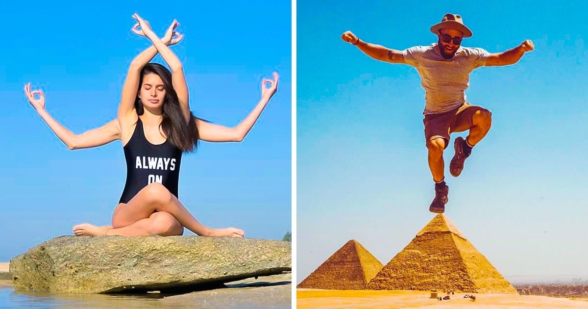 18 Personas que se sacaron fotos tan geniales durante sus vacaciones que desearás repetirlas ahora mismo