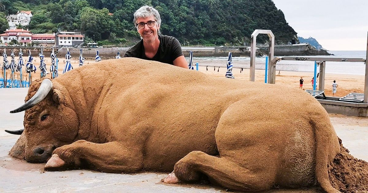 Un artista crea esculturas de arena tan reales que nos hacen dudar de nuestros propios ojos