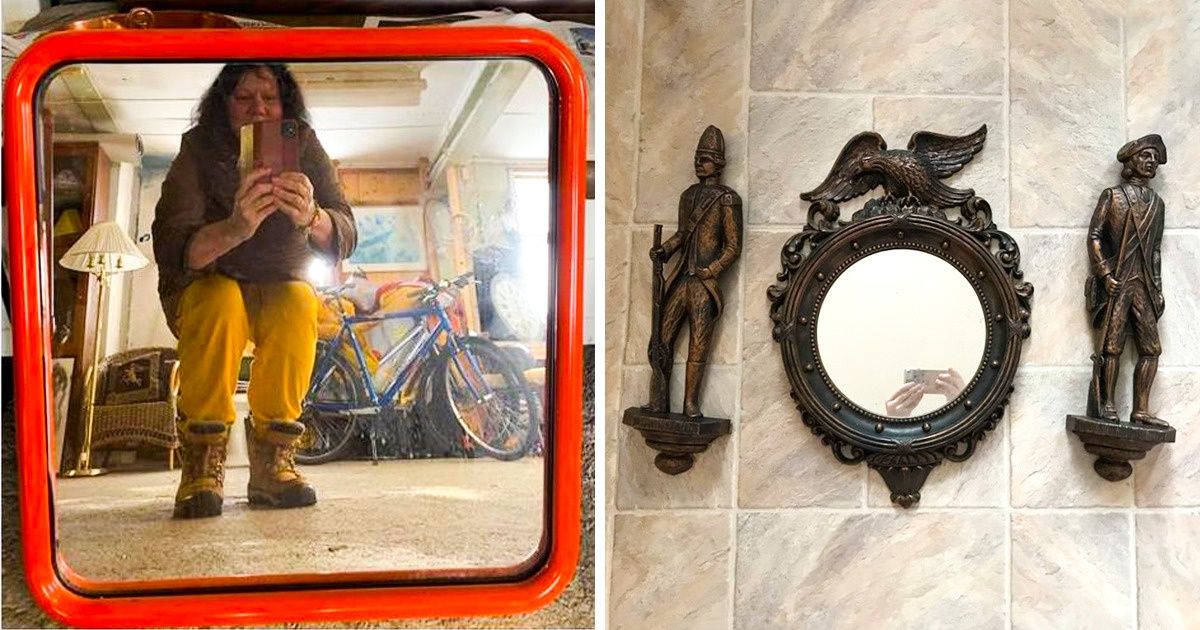 Nunca imaginamos que vender un espejo fuera tan gracioso, hasta que vimos las fotos de personas intentando hacerlo
