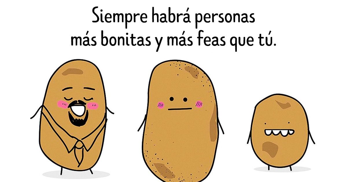 Ilustrador crea a una papa que reflexiona sobre la vida de una manera muy simpática Ilustrador crea a una papa que reflexiona sobre la vida de una manera muy simpática