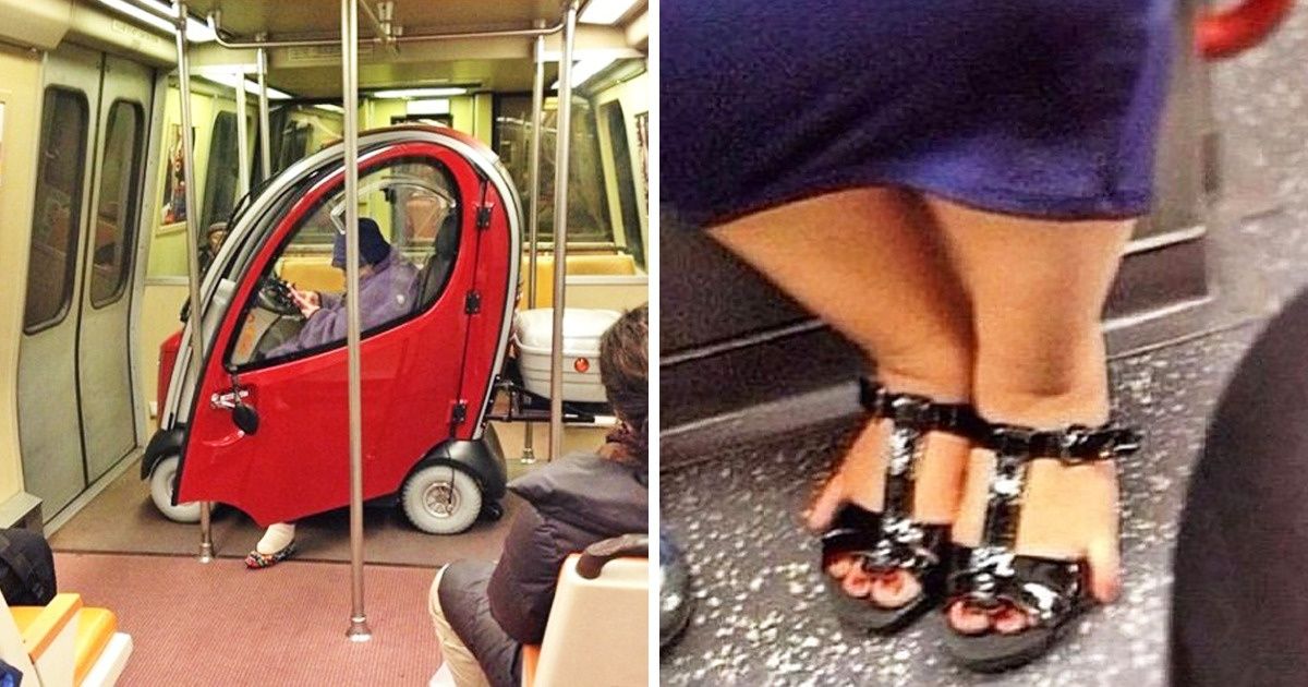 30+ Personas bizarras que saben cómo deshacerse del aburrimiento a la hora de viajar en metro