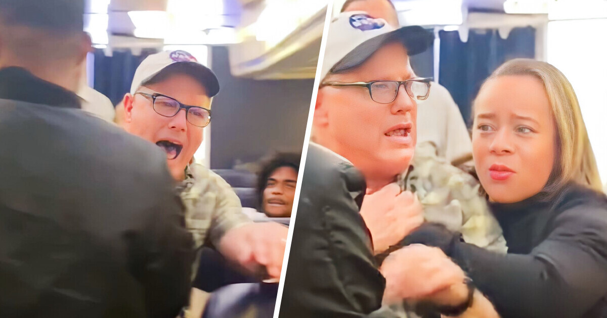 Pasajeros de un vuelo cantan al unísono para un hombre enojado y la razón estrujó muchos corazones