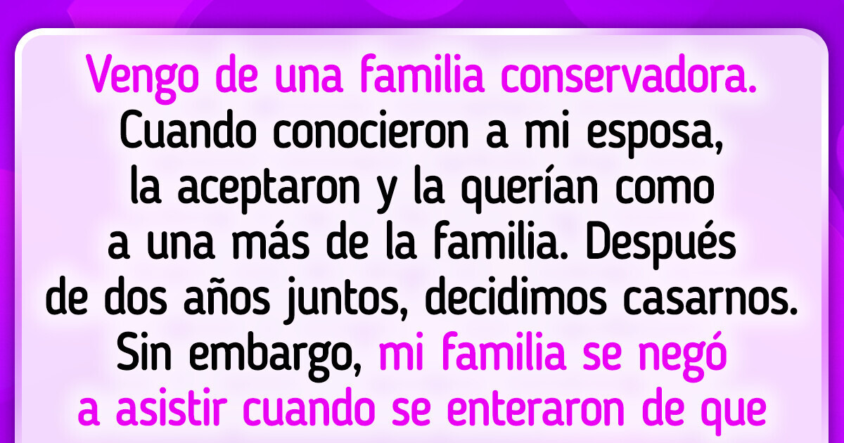 Mi familia se fue de mi boda, así que ahora no quiero que conozcan a mi bebé