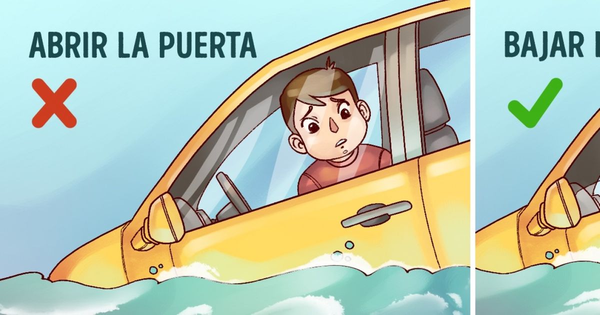 Cómo escapar de un auto que se está hundiendo