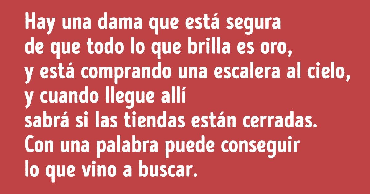 Test: adivina qué canción es leyendo su letra traducida al español