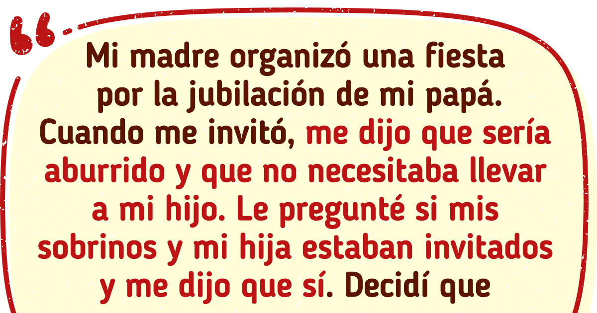Mi madre intentó excluir a mi hijo adoptivo de una fiesta familiar, así que la expuse y uní a la familia en su contra Mi madre intentó excluir a mi hijo adoptivo de una fiesta familiar, así que la expuse y uní a la familia en su contra