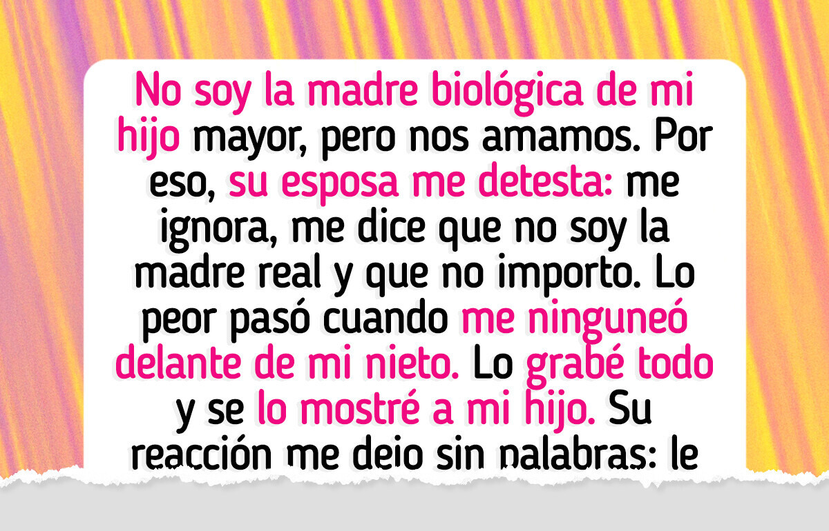 Mi nuera me odia y busca que mi nieto también, pero hoy la expuse ante todos