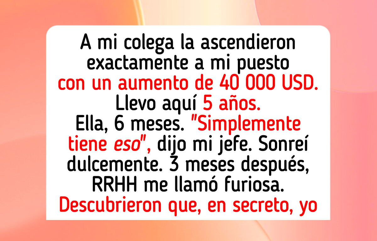 Mi compañera se llevó el ascenso... pero yo ya tenía un plan maestro bajo la manga